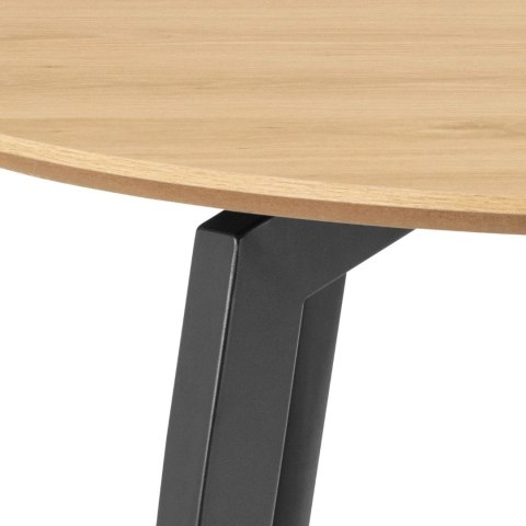 Stół Cadiz okrągły 120cm naturalny/czarny