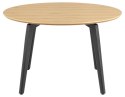 Stół Cadiz okrągły 120cm naturalny/czarny