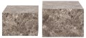 Zestaw 2 stolików kawowych Dice marmur brązowy