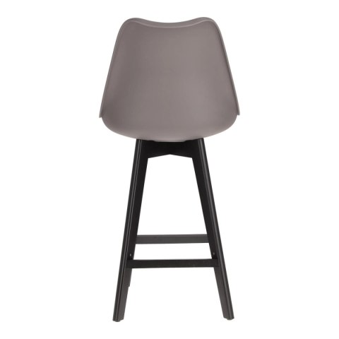 Stołek barowy Norden wood black low PP ciemny szary