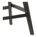 Stołek barowy Norden wood black low PP ciemny szary