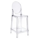 Stołek barowy Viki transparentny OUTLET