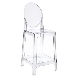 Stołek barowy Viki transparentny OUTLET