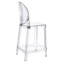 Stołek barowy Viki transparentny OUTLET