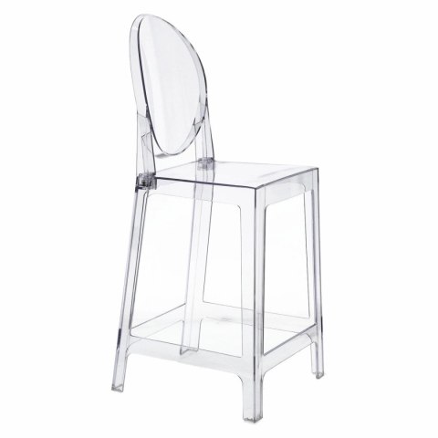 Stołek barowy Viki transparentny OUTLET