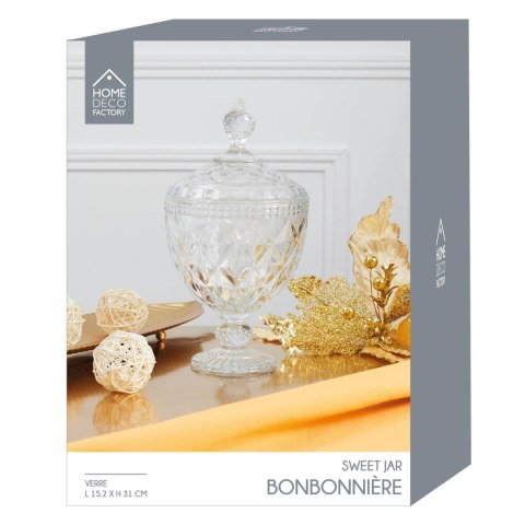 Szklana bomboniera Diamond 31cm