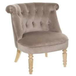 Fotel Sixtine velvet beżowy ciemny