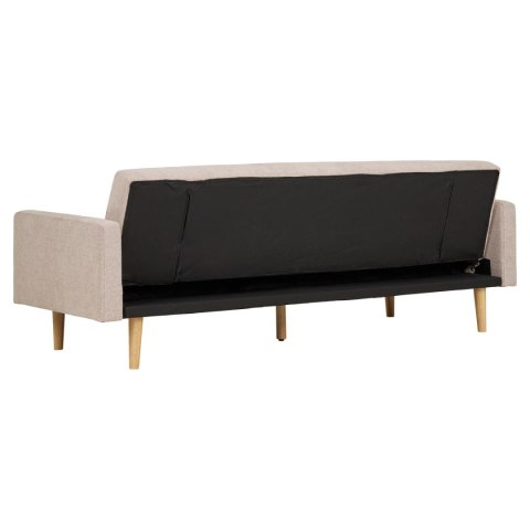 Sofa rozkładana Kells beżowa ciemna/ naturalne nogi