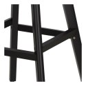 Stołek barowy Norden wood black high PP szary