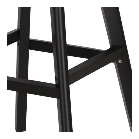 Stołek barowy Norden wood black high PP szary