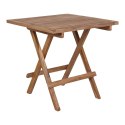 Stolik pomocniczy Bilbao 50x50cm naturalny tekowy