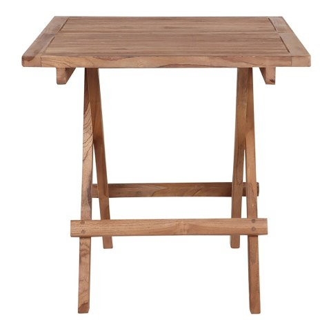 Stolik pomocniczy Bilbao 50x50cm naturalny tekowy