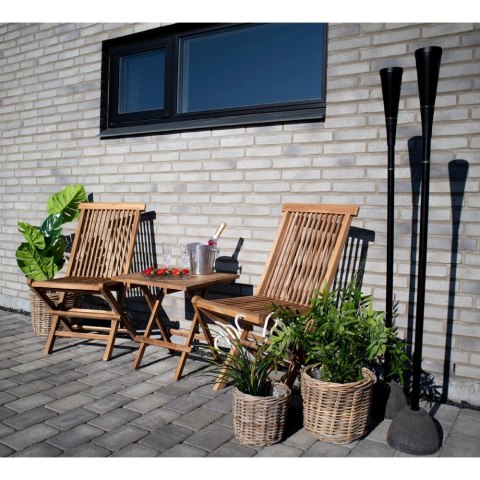 Stolik pomocniczy Bilbao 50x50cm naturalny tekowy
