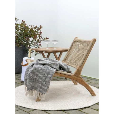 Stolik pomocniczy Bilbao 50x50cm naturalny tekowy