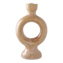 Świecznik ceramiczny brązowy okrągły
