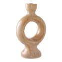 Świecznik ceramiczny brązowy okrągły