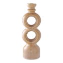 Świecznik ceramiczny brązowy ósemka