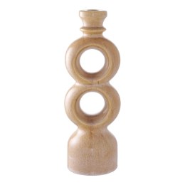 Świecznik ceramiczny brązowy ósemka