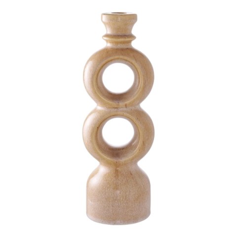 Świecznik ceramiczny brązowy ósemka