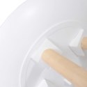 Zestaw 2 okrągłych stolików biały/naturalny
