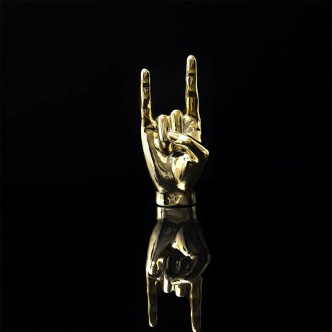 Dekoracja, figurka Dłoń Rock and Roll złota