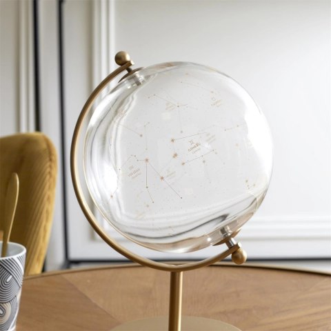 Dekoracja szklany globus Constellations złoty