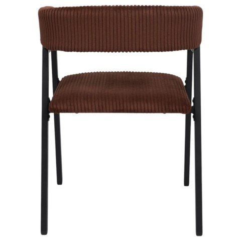 Krzesło Scott teracotta/czarne sztruks