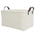 Zestaw 3 koszy Boucle kremowe