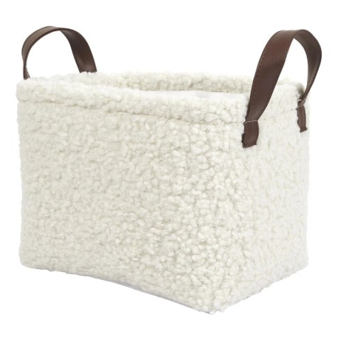 Zestaw 3 koszy Boucle kremowe