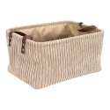 Zestaw 3 koszy Sztruks taupe