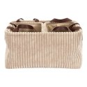 Zestaw 3 koszy Sztruks taupe