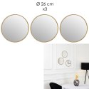 Zestaw 3 luster Toronto złotych, okrągłych 26cm