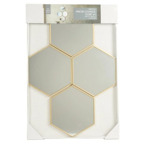 Zestaw 4 luster Diamond złoty
