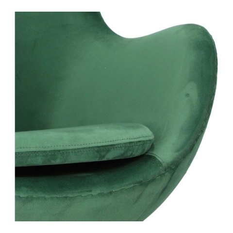 Fotel Jajo Velvet zielone/ srebrna podstawa