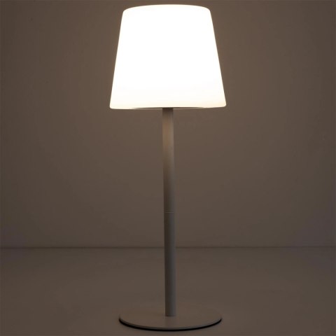 Lampa stołowa USB biała