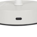 Lampa stołowa ładowana z ażurowymi gwiazdkami biała
