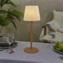 Lampa stołowa ładowana z efektem drewna