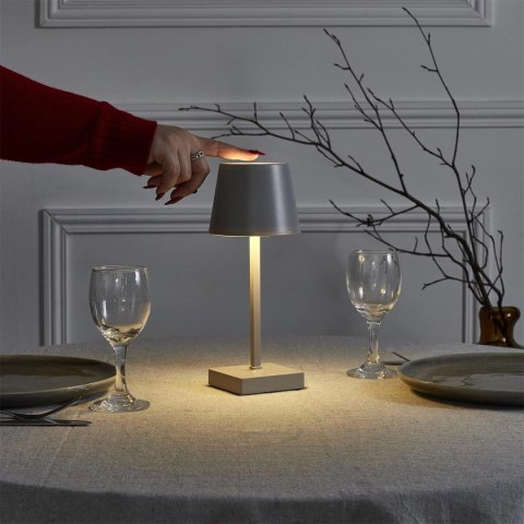 Lampka Blanca stołowa LED dotykowa szara