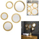 Zestaw 5 luster Gilded okragłe złote