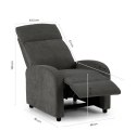 Fotel RELAX PREMIUM ciemny szary