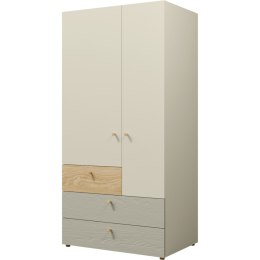 Szafa 2D3S RIKO 02 szarobeżowy / dąb olejowany / eukaliptus