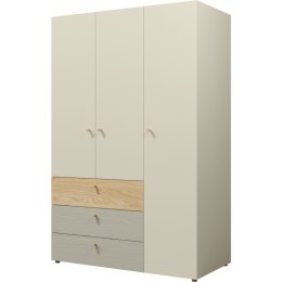 Szafa 3D3S RIKO 01 szarobeżowy / dąb olejowany / eukaliptus