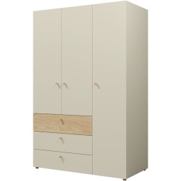 Szafa 3D3S RIKO 01 szarobeżowy / dąb olejowany