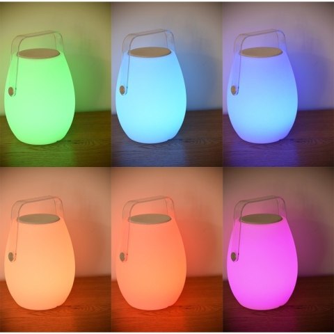 AZZARDO lampa biurkowa BOOMBOX MEDIUM RGBW z pilotem biała