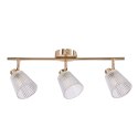 BARON lampa sufitowa listwa złoty 3x40W G9 klosz bezbarwny