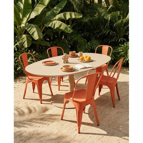 Zestaw 4 Krzeseł TOWER PARIS PP UV pomarańczowe