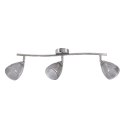 ESTELLO lampa sufitowa listwa chromowy 3x40W G9 klosz dymiony