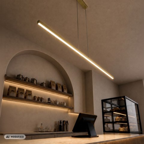 Lampa Liniowa LED Wisząca MERIDA DDXT2000 15W 120cm Złoty CCT