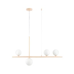 Lampa wisząca MODERNO 80 cm -kremowa z białymi kloszami