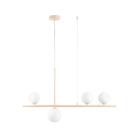 Lampa wisząca MODERNO 80 cm -kremowa z białymi kloszami